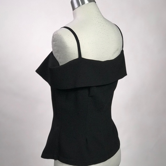 Theory Bertson Elevate Cold-Shoulder Top in Black - Picture 7 of 8